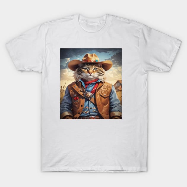 Cowboy cat T-Shirt by Anna-Kik